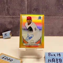 2014 Topps Bowman Chrome Carlos Contreras 32/50 直筆サインカード CINCINNATI REDS Refractor カード