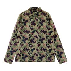 サイズ：3 DANCE WITH DRAGON ダンスウィズドラゴン  ハーフジップ 長袖Tシャツ カモフラ 迷彩柄 カーキ系 [240101403763]# ゴルフウェア レディース ストストのサムネイル