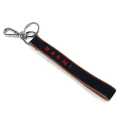 MARNI マルニ ジャガード ロゴ キーリング ネイビー PCMI0015A1 P4602 ユニセックス 中古のサムネイル