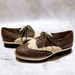 超美品 OSHIMA REI ウイングチップ レースアップシューズ Y0429 - メルカリ