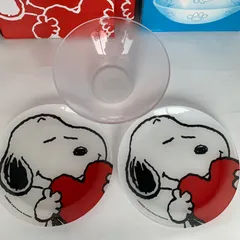 スヌーピー ローソン ノベルティ まとめ ガラスプレート ガラスのうつわ 3枚セット 非売品 未使用