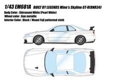 新品 EIDOLON 1/43 BUILT BY LEGENDS マインズ スカイライン GT-R(BNR34) シラナミホワイト 完成品ミニカー EM681A [佐川急便]のサムネイル