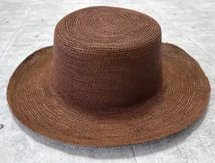 新品 Ecua-Andino カンカン帽 ハンドメイド エクアアンディーノ  帽子 パナマハット HAT 天然素材 柔らかい素材 エクアドル 玉9832 エクアドル製 男女兼用 ユニセックス