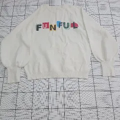 ◇ ⊇ miette ミエット カラフル 長袖 クルーネックプリントニット サイズフリー ホワイト系 レディース E  【1508260031882】