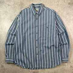 90年代 Eddie Bauer エディーバウアー マルチストライプシャツ メンズXL 