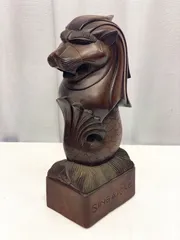 BIGサイズ　木彫り　置物　マーライオン Amazon.co.jp: マーライオン 像 置物 シンガポール 大きめ 高さ