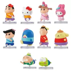 【中古】トレーディングフィギュア 全10種セット 「クレヨンしんちゃん×サンリオキャラクターズ ならぶんです。」