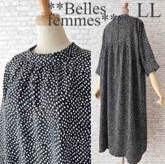 ★新品L～LL★上品でフェミニン*落ち感のあるとろみ素材*スタンドカラー*春夏ワンピース*188A