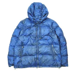 ポロ ラルフローレン POLO RALPH LAUREN ダウンジャケット カモフラージュ柄 迷彩 ワンポイント 刺繍 ポニー パーカ フーディ ブルー XXL メンズYBA1