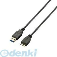 【新品・7営業日以内発送】ELECOM エレコム USB3-AMBX10BK 極細USB3.0ケーブル A-microB USB3AMBX10BK ブラック A-microBタイプ スリム USBケーブル【沖縄離島販売不可】