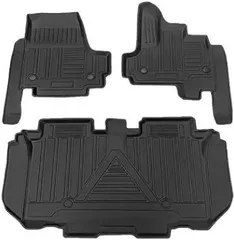 Monica James 互換品ホンダ 新型 N-BOX JF3 / JF4 5D立体 フロアマット/ラゲッジマット 専用設計 防水 滑り防止 軽量 撥水加工 ペット 傷/汚れ 保護 Nbox トランク 車用品(ブラック,  フロアマット)