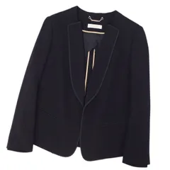 美品 クロエ Chloe ジャケット テーラード ノーカラー ウール ギャバジン アウター レディース 36(S相当) ブラックのサムネイル