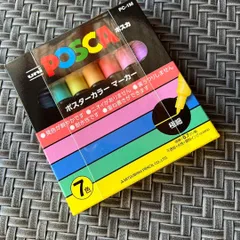 三菱鉛筆 ポスカ　極細　7色セット　PC1M7C　水性マーカー