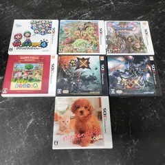 【現状品】任天堂 Nintendo ニンテンドー 3DS ゲーム ソフト まとめ7点 マリオ&ルイージRPG4 ルーンファクトリー4 ドラゴンクエスト11 とびだせどうぶつの森 モンスターハンタークロス モンスターハンターダブルクロス ニンテンドッグス GI