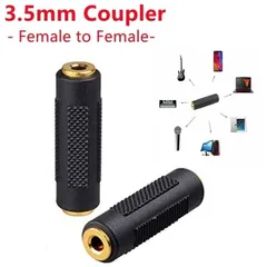 ステレオ 3.5mm カプラー Aux メス - メス 1/8 インチ F/F ジャック オーディオ アダプター