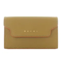 マルニ MARNI カードケース 名刺入れ レザー カーキ /AN16のサムネイル