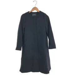 未使用品 green label relaxing  ショートビーバーノーカラー コート サイズ:34  ブラック ウール他 カシミヤ混 レディース 　240001153696