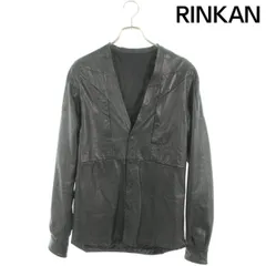 Rick Owens ラムレザー ハイネック ライダースジャケット 40 グレー Rick Owens - 【激レアモデル】RICK OWNS 斜めジップ×ハイネック