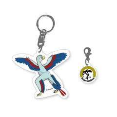 366日古生物キーホルダー 9月4日 ミクロラプトル　アクリルキーホルダー 恐竜 ディノ キッズ 誕生日 記念日 アニバーサリーキーホルダー