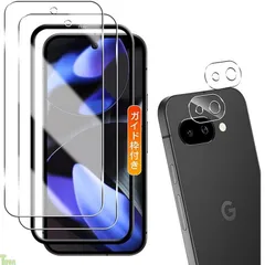 用 Google Pixel 9A ガラスフィルム 2枚+ Google Pixel9A 用 カメラフィルム 2枚【2+2枚セット 日本旭硝子製 ガイド枠付き】 用 Google Pixel 9A 5G フィルム 液晶保護フィルム用 グーグルピクセル9A 強