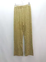 ◇ ROPE PICNIC ロペピクニック ウエストゴム ストレッチ素材 スリット ストレートパンツ サイズ36 カーキ レディース E  【1307260027624】