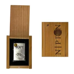 zippo (ジッポー) 日本のたばこキャンペーン2011 当選品 HOPE 専用木箱付き オイルライター 2011年製 MADE IN USA シリアルナンバー10178 シルバー 雑貨/009
