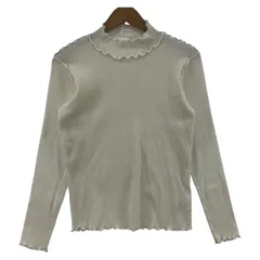 DRESKIP ドレスキップ ハイネック 長袖 リブニットカットソー sizeM/オフホワイト