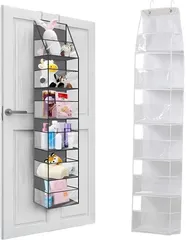 MAKUMINORS ぬいぐるみ 収納 ウォールポケット 壁掛け 6段 穴あけ不要 大容量 ぬいタワー 推し活 ドア掛け おもちゃ ケース 子供部屋(ホワイト,  6段)