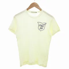 ディースクエアード DSQUARED2 Tシャツ カットソー 半袖 クルーネック ワッペン ワンポイント XS 黄 ライトイエロー /GV ■GY19