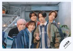 【中古】生写真(STARTO) 少年忍者/集合(5人)/横型・膝上/プロフィール写真撮影オフショット2025 第2弾/公式生写真