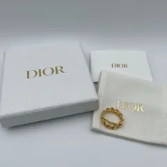 最終お値下げ　Dior ロゴゴールドチェーンリング ディオール Dior 指輪 チェーン ロゴ 10 5号 ゴールドレディース