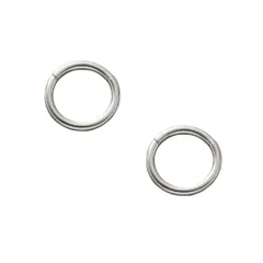 【シルバー × 6mm】[Cream dot. クリームドット公式] ステンレス製 両耳用 金属アレルギー つけっぱなし サージカルステンレス フープ 極細 1mm幅 7サイズ 中折れ キャッチレス リング 大人