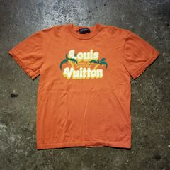 LOUIS VUITTON 24aw ショートスリーブコットンクルーネック L ルイヴィトン LVパームツリー ニットTシャツ 1AFQQY RM242MM AUR HRN20W
