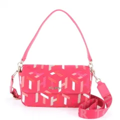 新品同様 トミーヒルフィガー エンブロイダリー ロゴ レザー 2WAY ショルダーバッグ 斜め掛け ハンド トート レディース RRE CH17-2【中古】