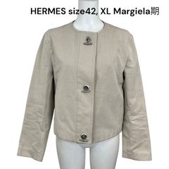 ●エルメス HERMES シェーヌダンクル ノーカラージャケット マルジェラ期　アウター　42、 XL レディース　S5Q527