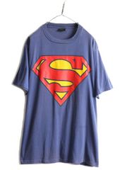 【お得なクーポン配布中!】 90s スーパーマン ロゴ プリント Tシャツ XL キャラクター オフィシャル