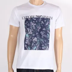 【お値下げ！】 EMPORIO ARMANI エンポリオアルマーニ Tシャツ ホワイト 211818 2R468 78710 ロゴ AIR プリント 半袖 クルーネック カットソー トップス メンズ 【新品・本物】売れ筋