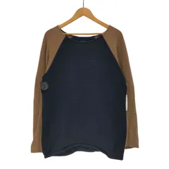 アルマーニジーンズ ARMANI JEANS OLD ITALY製 バイカラー ラグランコットンニット メンズ import：L のサムネイル