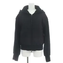 フォクシーニューヨーク FOXEY NEW YORK コレクション アクティブミニパファー 中綿ジャケット パーカー ニット 切替 ジップアップ 40 黒 ブラック 41095 /ES ■OSのサムネイル