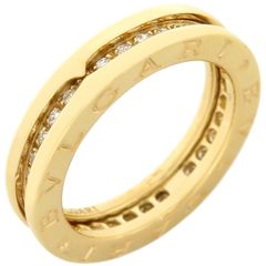 ブルガリ BVLGARI リング 指輪 ビーゼロワン B-zero1 ダイヤリング XS K18YG ダイヤモンド イエローゴールド #52(JP12) 750YG 18金  11号【中古】