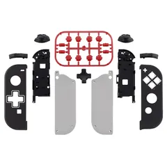 eXtremeRate スイッチ ジョイコンとswitch 有機elに対応用パターン柄ハンドヘルドコントローラーハウジング（D-Padバージョン）、またフルセットボタンが付き（switchとコンソールケースは含まれていません。）【クラシックNESスタイル】 0