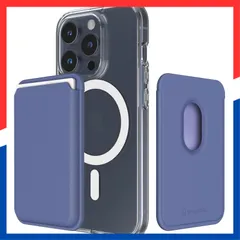 【即日発送】カード収納可能 固定クリップ内蔵 3枚収納 背面マグネットカードホルダー iPhone 16 ヴィーガンレザーカードウォレット、強力磁力 Pro Plus Magsafe対応 Promax iPhone 15/14/13/12シリーズ対応 【人気カ