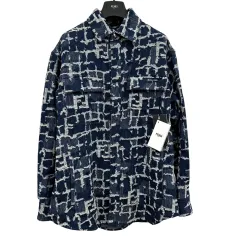 【希少】FENDI フェンディ FF総柄 ジャガード ダブルジャケット 44 希少】FENDI フェンディ FF総柄 ジャガード ダブルジャケット 44