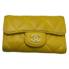 CHANEL イエロー キーケース キルティング CHANEL イエロー キーケース キルティング