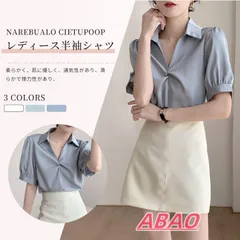 シフォンシャツ 即購入OK レディーストップス 半袖 Vネック 無地 薄手 通気性 着回し力 ファッション グレース 人気 大きいサイズ 体型カバー OL 通勤 お出掛け ゆったり 成熟した シンプル 職場 インタビュー 春夏 sw345