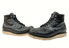 レッドウィング RED WING MOC TOE BOOTS モック トゥ ブーツ 羽根タグ USA製 黒 8130 メンズ靴 ブーツ ワーク ブラック 9 1/2 D 104-shoes371のサムネイル