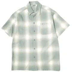 CalTop キャルトップ アメリカ製 ART-2000 OMBRE CHECK S/S SHIRTS オンブレチェックショートスリーブシャツ S ライトグレー 半袖 トップス g19926