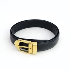 LOUIS VUITTON / ルイヴィトン ■ベルト　サンチュール　クラッシック　レザー　ブラック M6832Q 【メンズ/MEN/男性/ボーイズ/紳士】 ブランド【中古】 