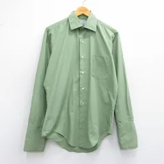 M/古着 長袖 シャツ メンズ 90s 緑 グリーン 25may14 中古 トップス
