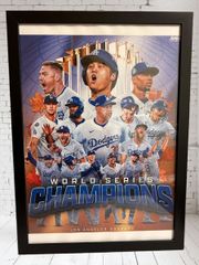 ドジャース　大谷翔平　デコピン　ワールドシリーズA4ポスター　フレーム付き　田中真